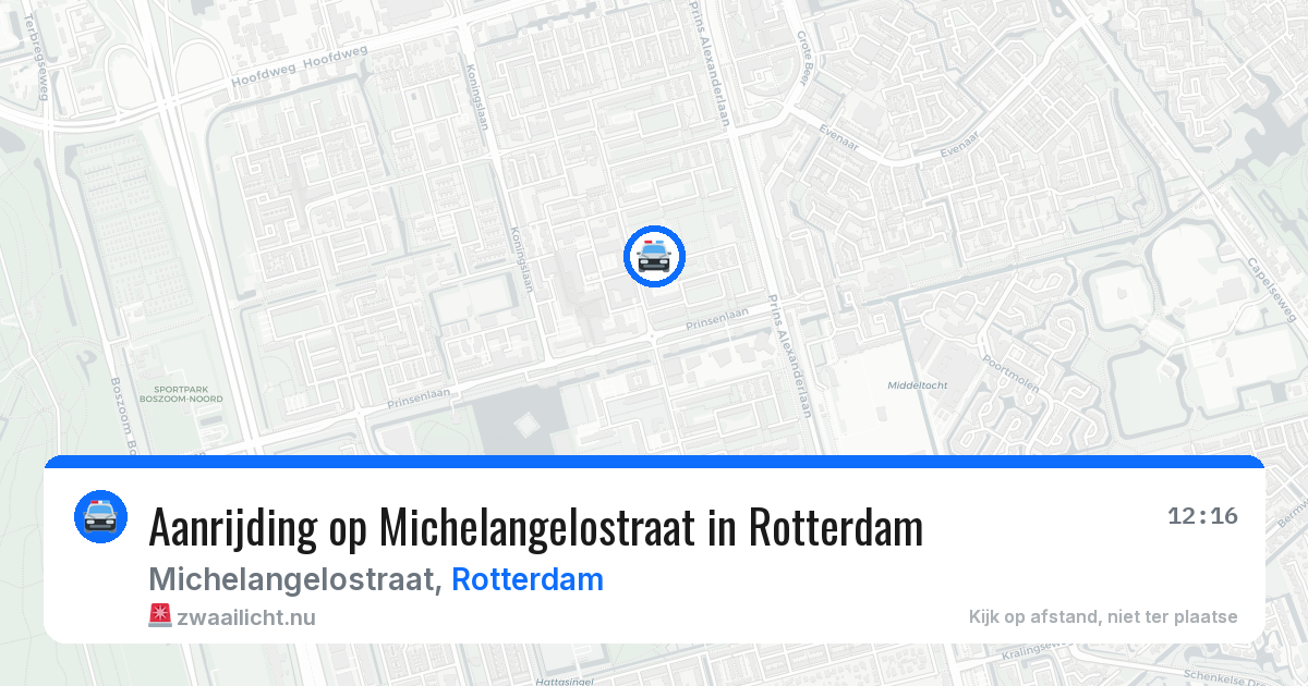 Aanrijding op Michelangelostraat in Rotterdam — 24 jul 2026