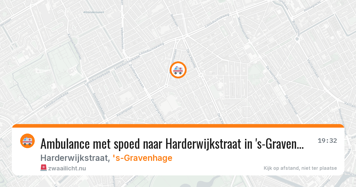 Ambulance met spoed naar Harderwijkstraat in 's-Gravenhage — 4 jun 2026