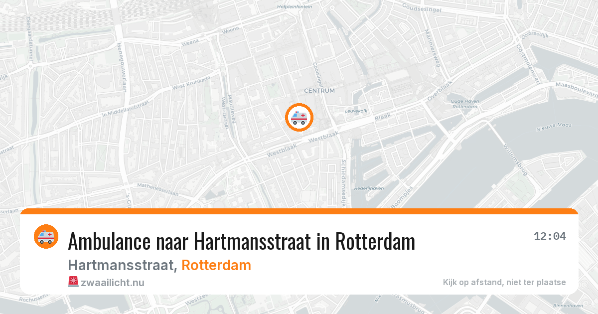 Ambulance naar Hartmansstraat in Rotterdam — 10 jul 2026