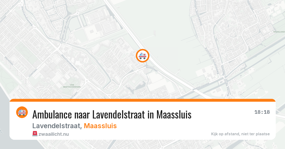Ambulance naar Lavendelstraat in Maassluis — 21 mrt 2026