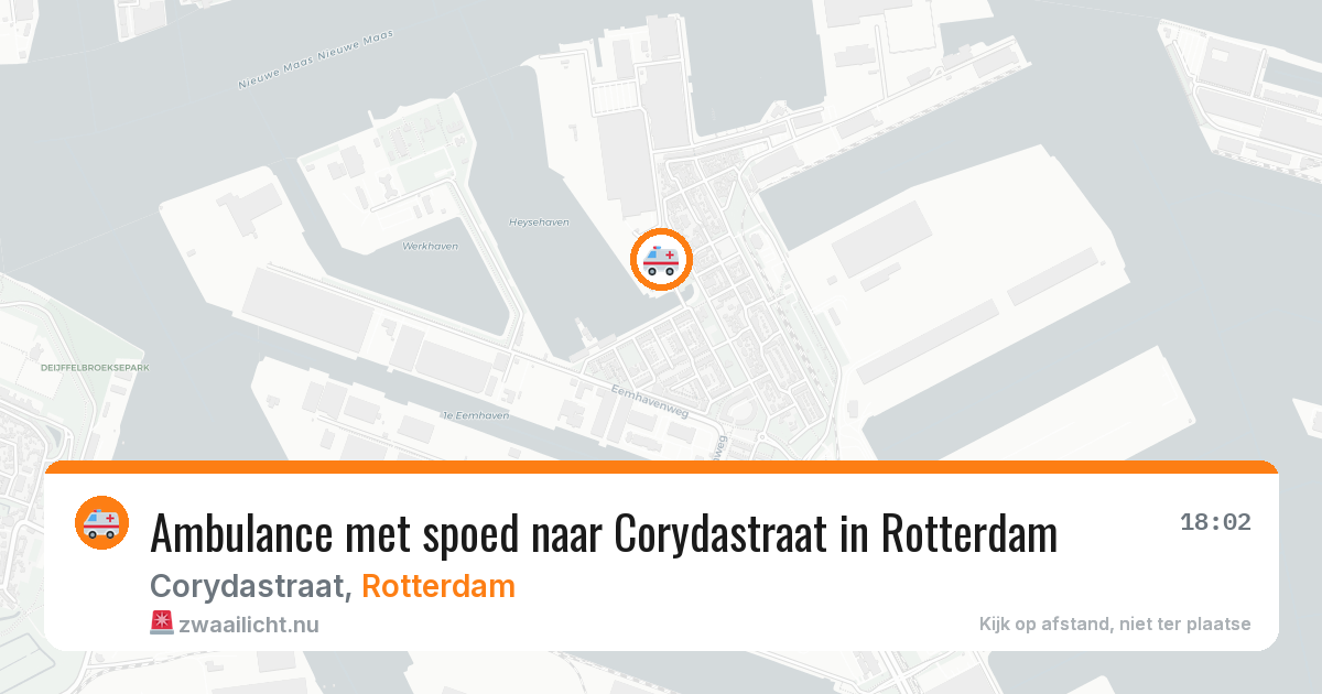 Ambulance met spoed naar Corydastraat in Rotterdam — 12 mei 2026