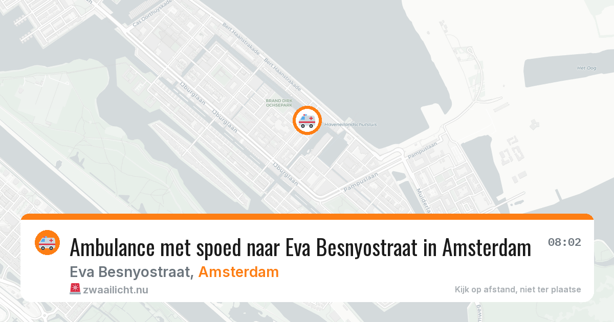 Ambulance met spoed naar Eva Besnyostraat in Amsterdam — 18 mrt 2026