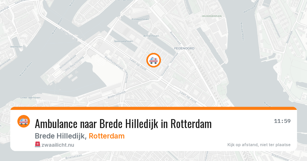 Ambulance naar Brede Hilledijk in Rotterdam — 1 jun 2026