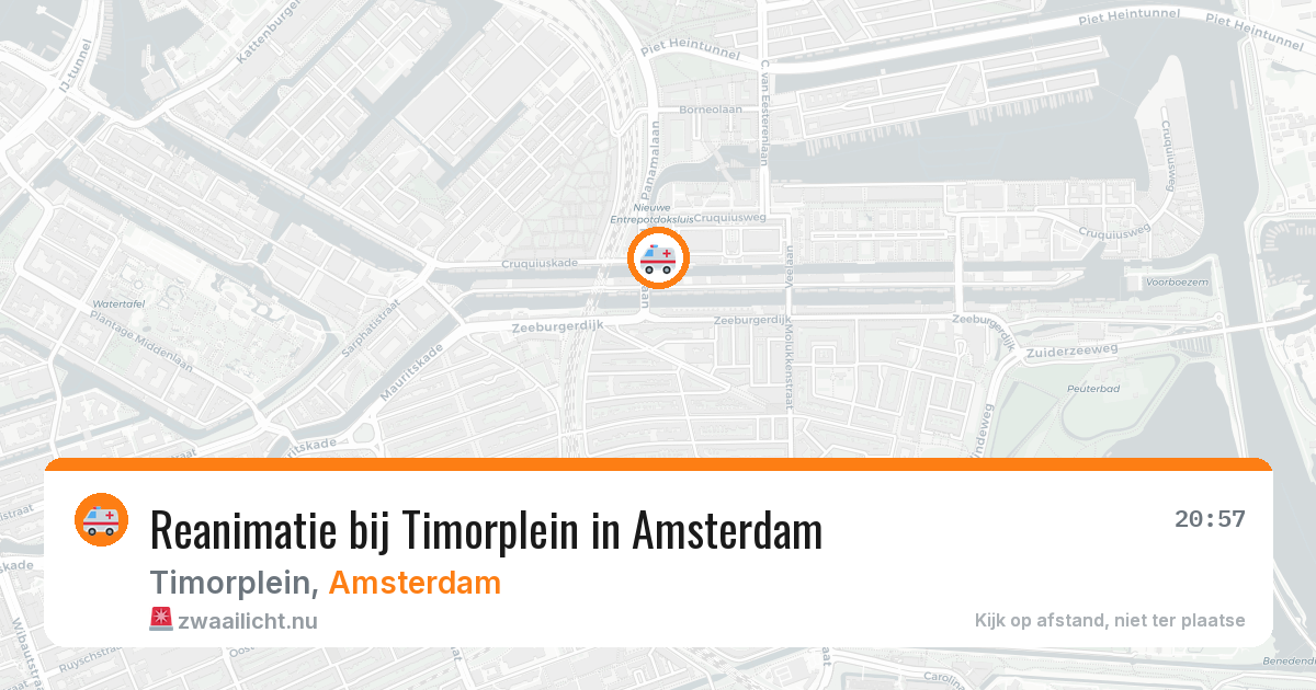 Reanimatie bij Timorplein in Amsterdam — 24 mrt 2026