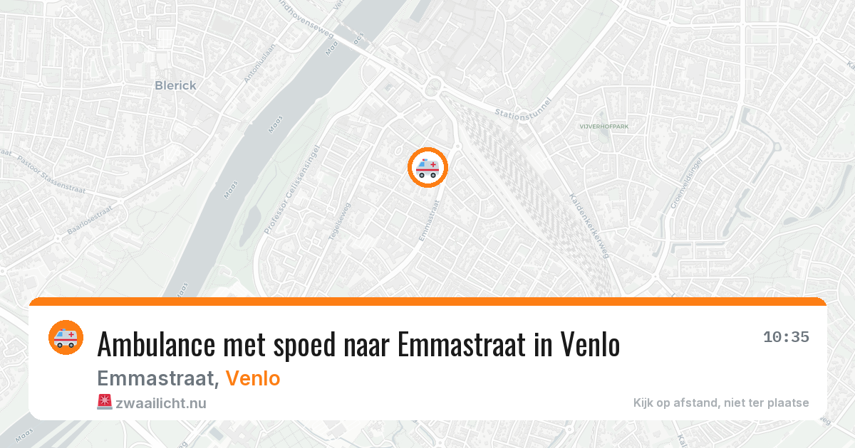 Ambulance met spoed naar Emmastraat in Venlo — 14 jul 2026