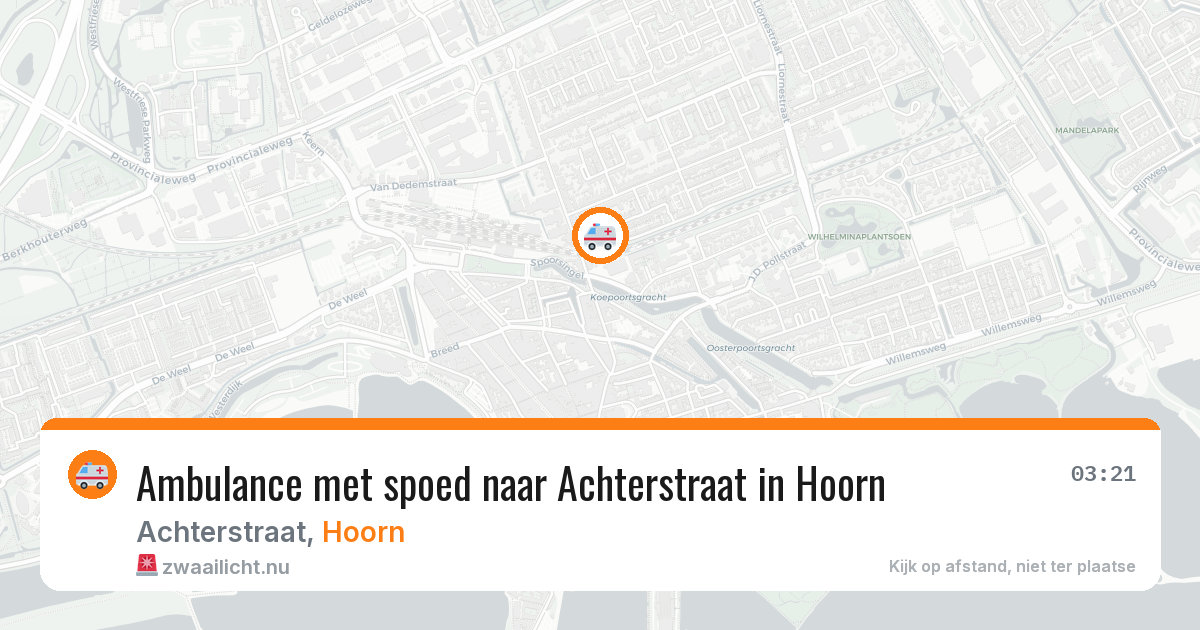 Ambulance met spoed naar Achterstraat in Hoorn — 6 jun 2026