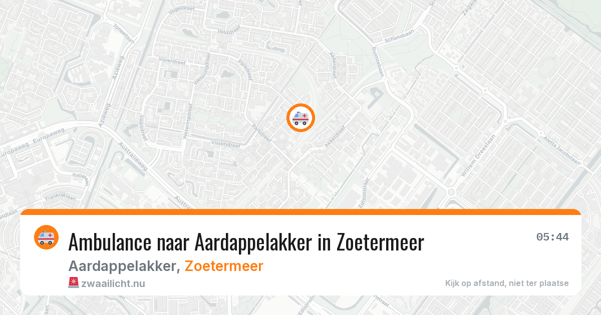 Ambulance naar Aardappelakker in Zoetermeer — 14 jul 2026