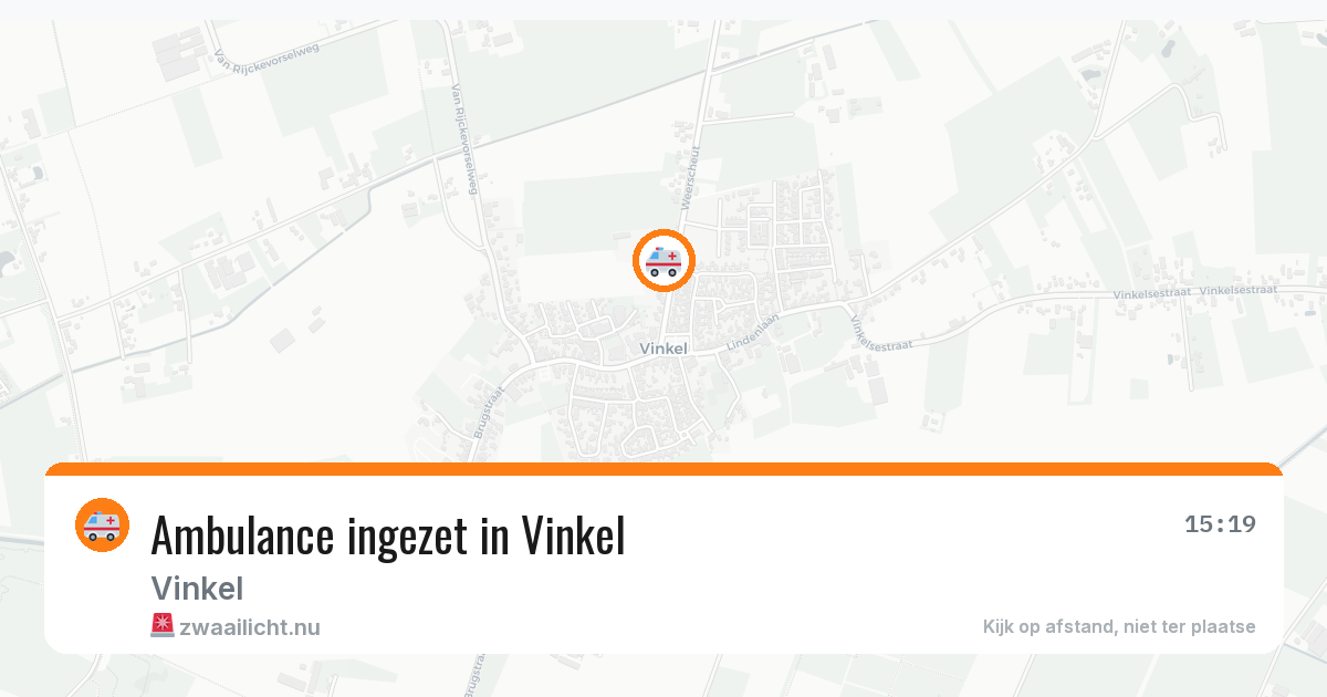 Ambulance ingezet in Vinkel — 23 mei 2026