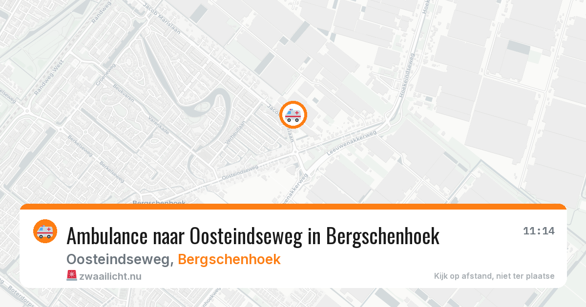 Ambulance naar Oosteindseweg in Bergschenhoek — 17 mrt 2026