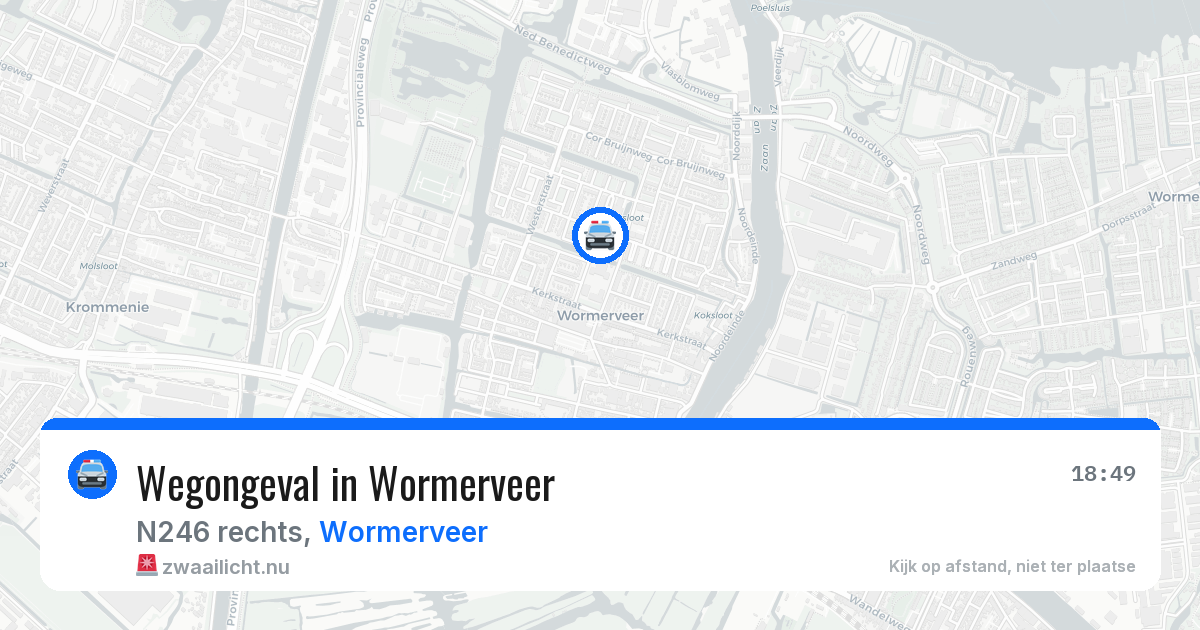 Wegongeval in Wormerveer — 27 mei 2026