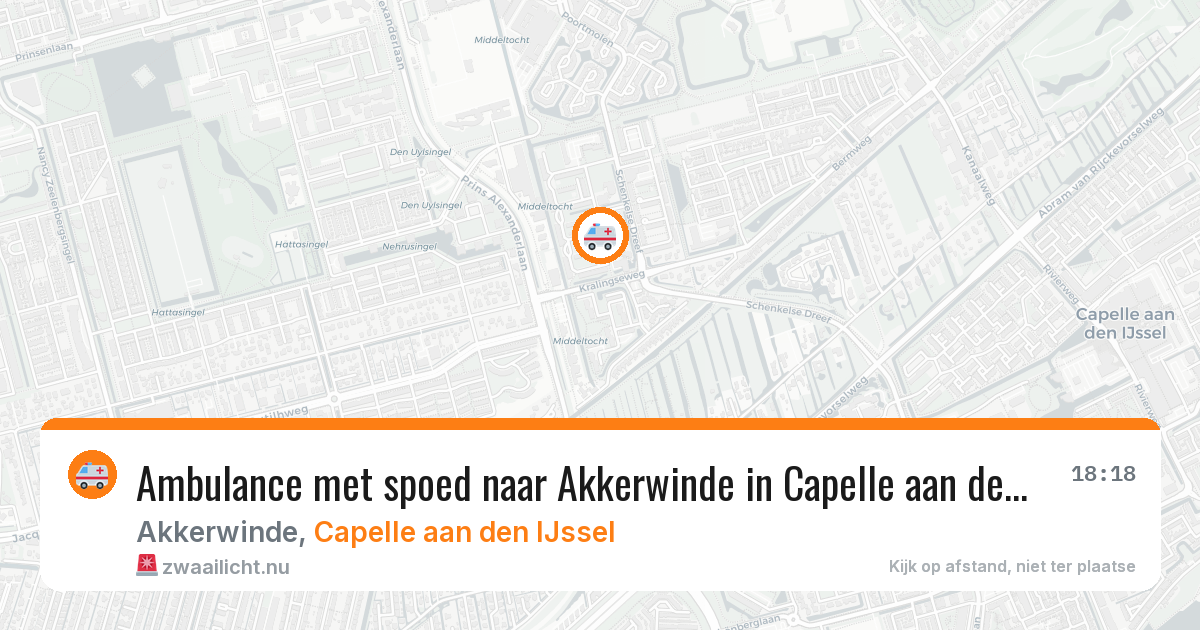 Ambulance met spoed naar Akkerwinde in Capelle aan den IJssel — 30 mei 2026