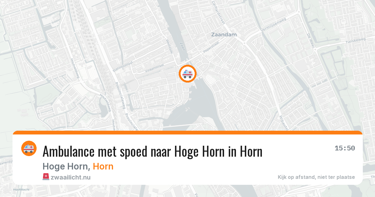 Ambulance met spoed naar Hoge Horn in Horn — 16 mrt 2026