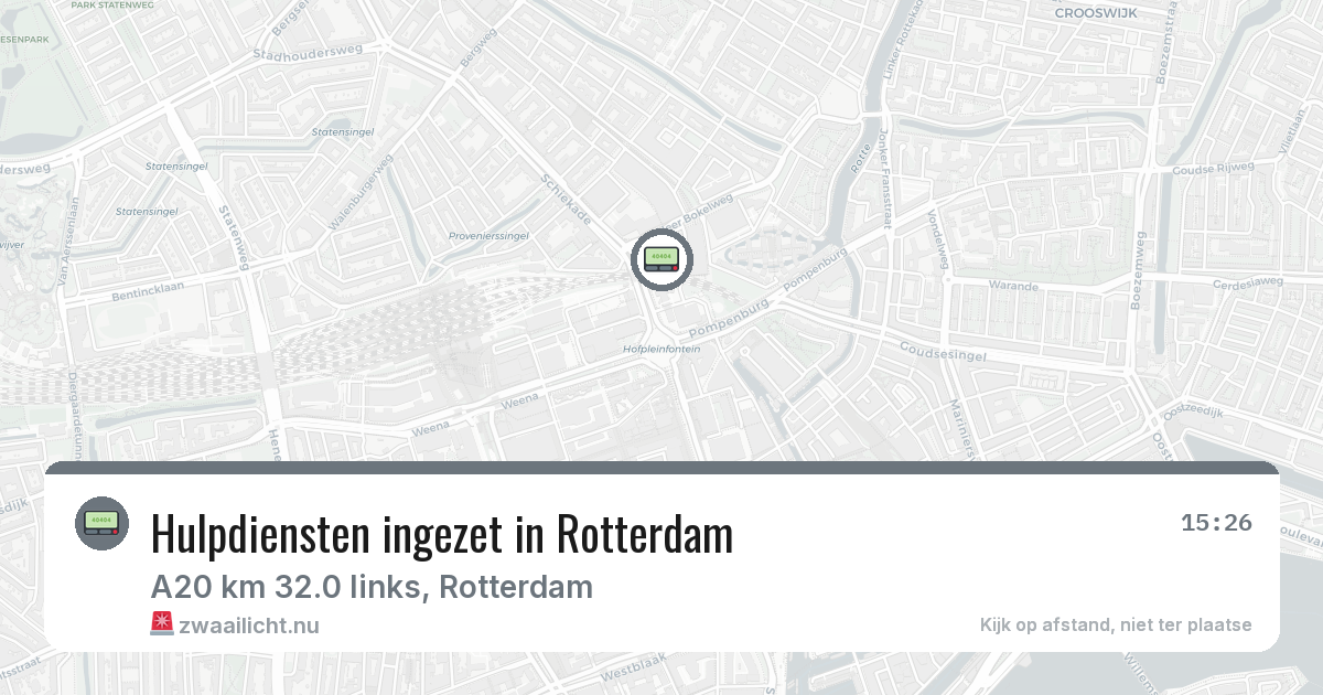 Hulpdiensten ingezet in Rotterdam — 19 feb 2026 | 🚨 Zwaailicht.nu