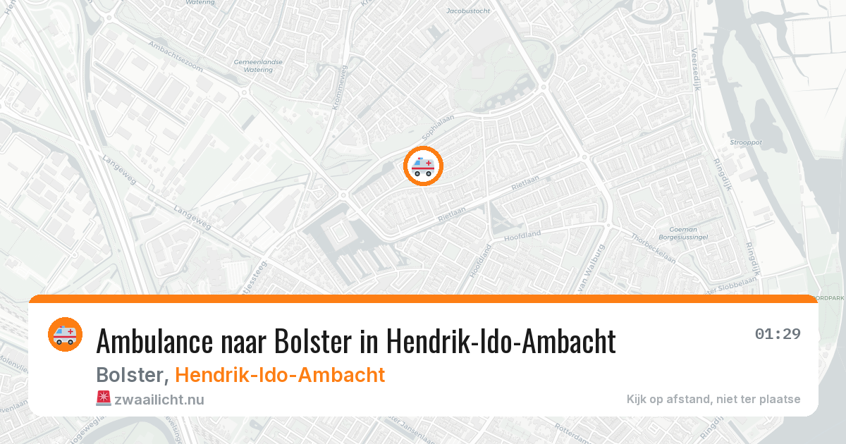 Ambulance naar Bolster in Hendrik-Ido-Ambacht — 18 jul 2026