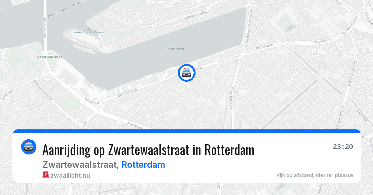 Aanrijding op Zwartewaalstraat in Rotterdam — 13 jul 2026