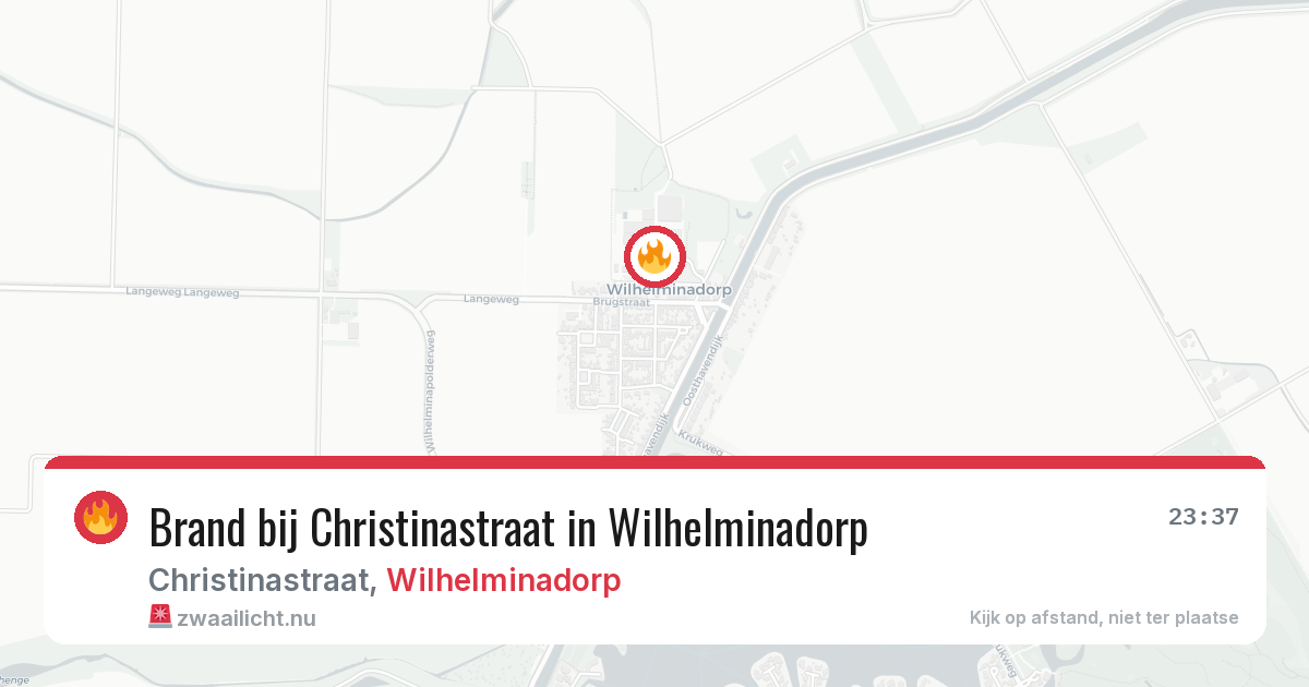 Brand bij Christinastraat in Wilhelminadorp — 13 jul 2026