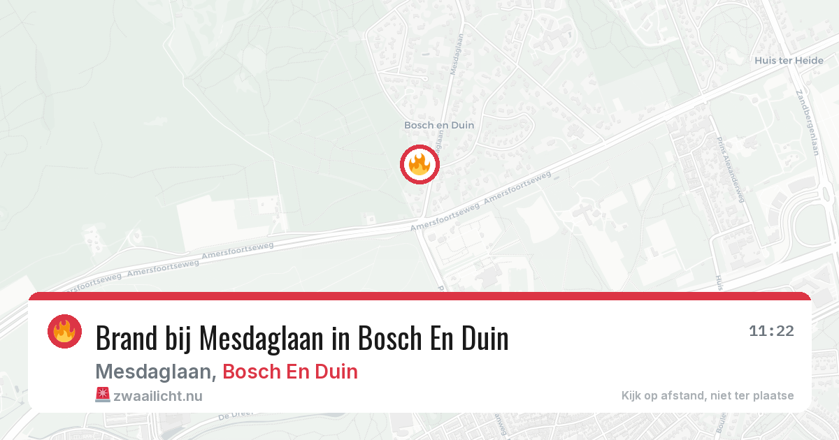 Brand bij Mesdaglaan in Bosch En Duin — 27 apr 2026
