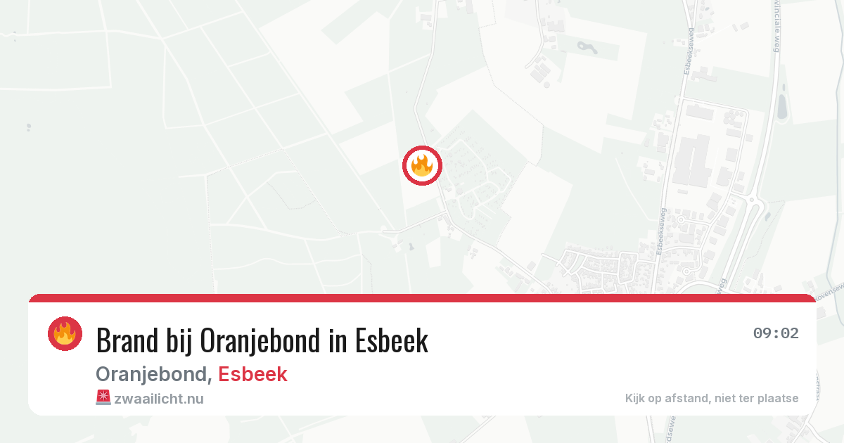 Brand bij Oranjebond in Esbeek — 26 jul 2026