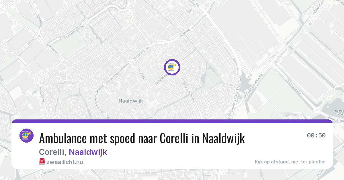 Ambulance met spoed naar Corelli in Naaldwijk — 18 jul 2026