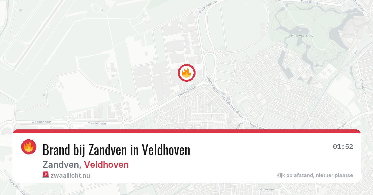 Brand bij Zandven in Veldhoven — 18 jul 2026