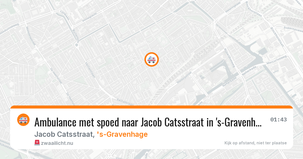 Ambulance met spoed naar Jacob Catsstraat in 's-Gravenhage — 7 mei 2026