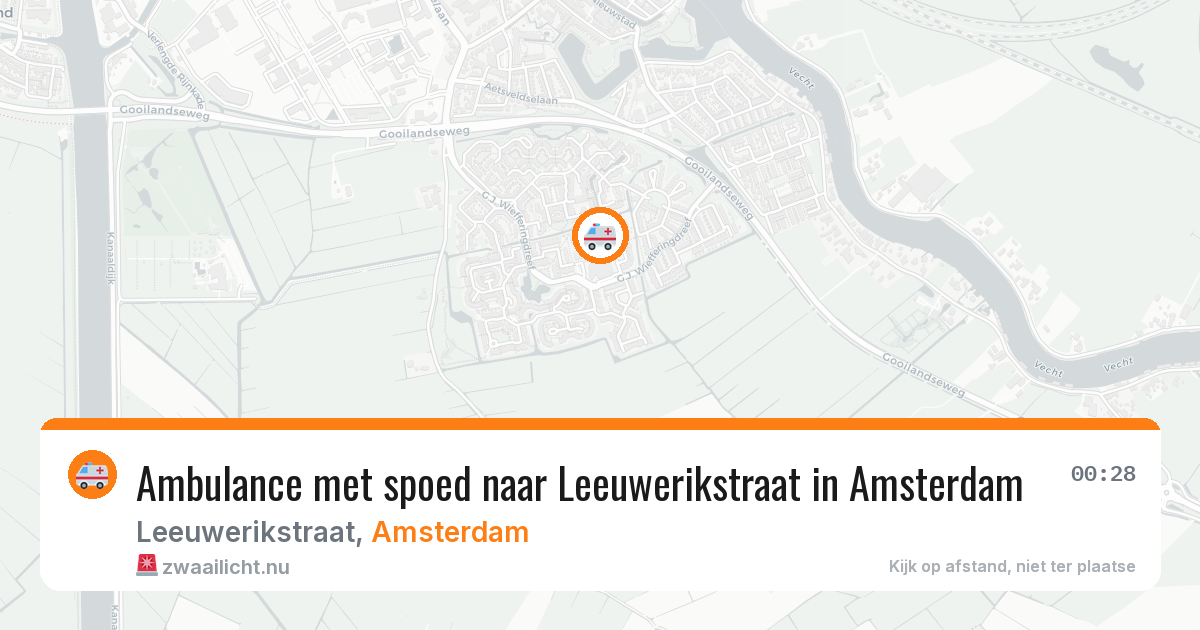 Ambulance met spoed naar Leeuwerikstraat in Amsterdam — 26 mrt 2026