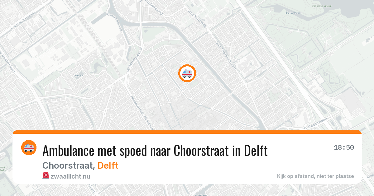 Ambulance met spoed naar Choorstraat in Delft — 11 apr 2026