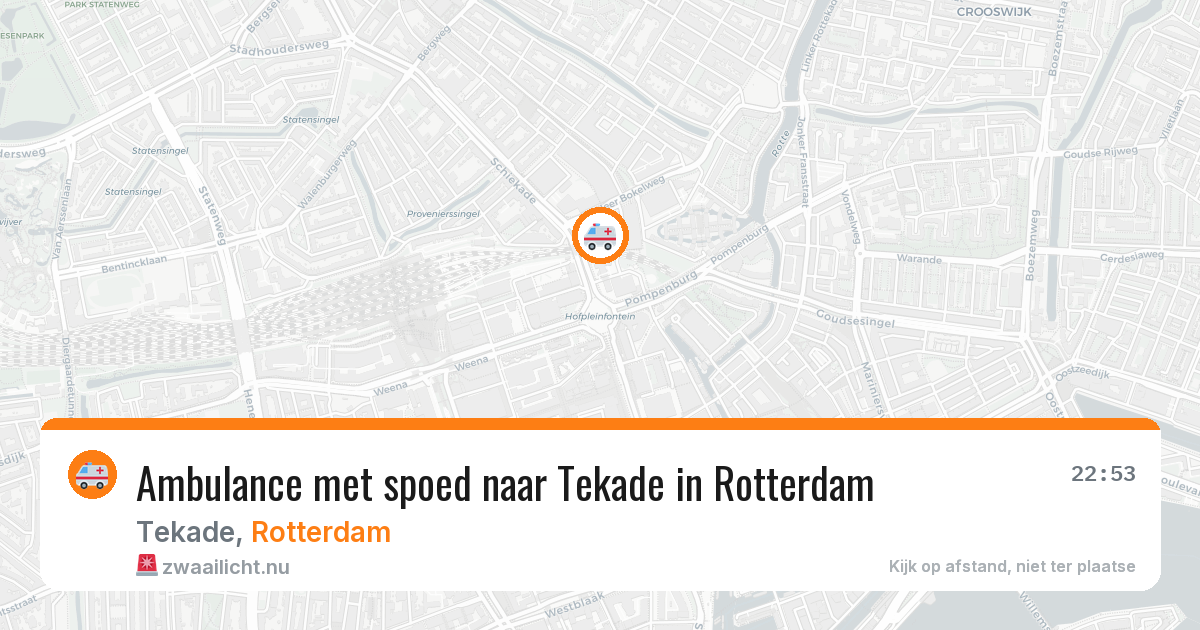 Ambulance met spoed naar Tekade in Rotterdam — 7 mrt 2026