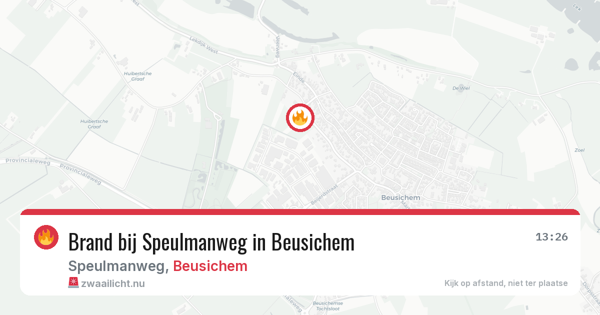 Brand bij Speulmanweg in Beusichem — 14 mei 2026