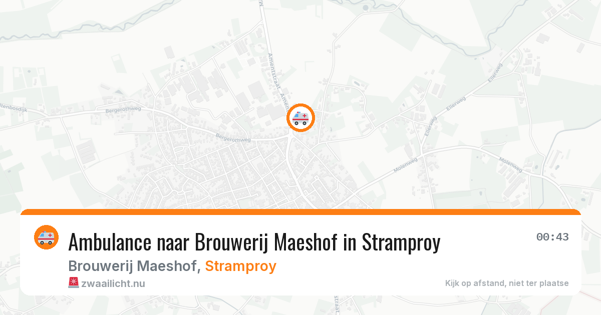 Ambulance naar Brouwerij Maeshof in Stramproy — 14 jul 2026