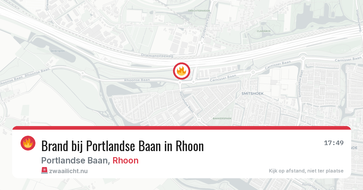 Brand bij Portlandse Baan in Rhoon — 7 jun 2026