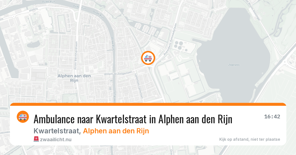 Ambulance naar Kwartelstraat in Alphen aan den Rijn — 19 mrt 2026