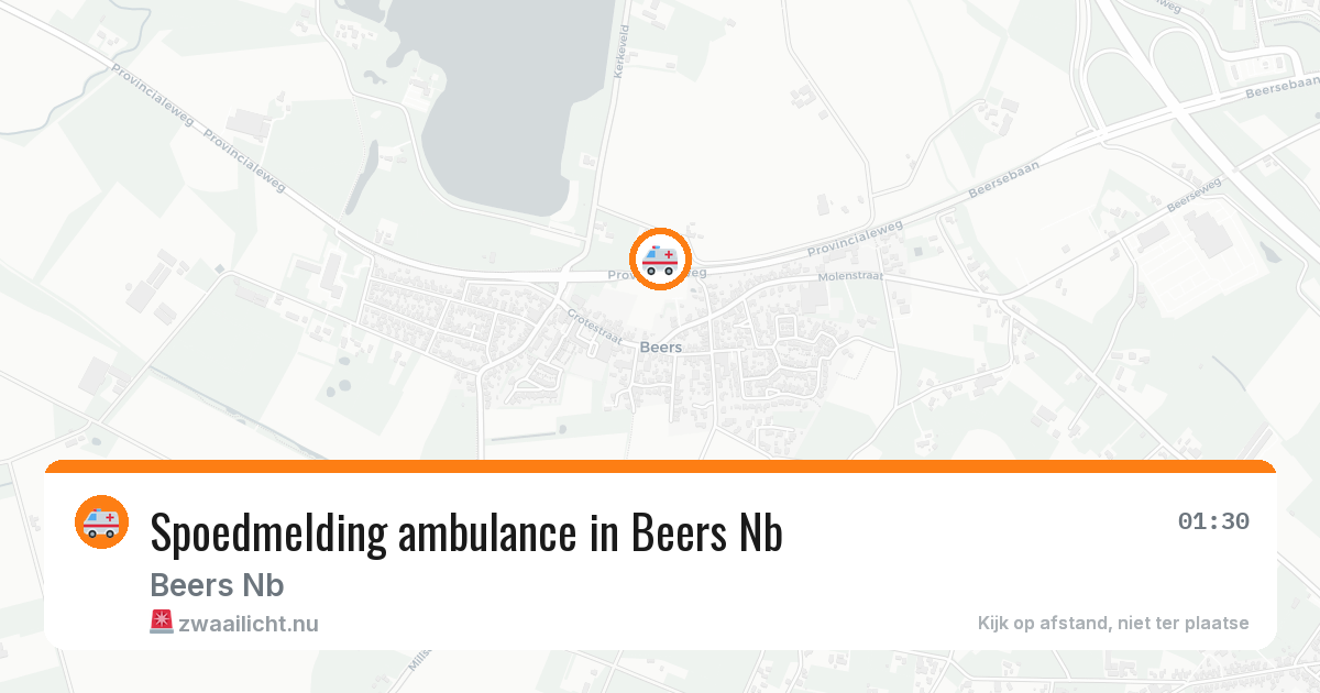 Spoedmelding ambulance in Beers Nb — 16 jun 2026
