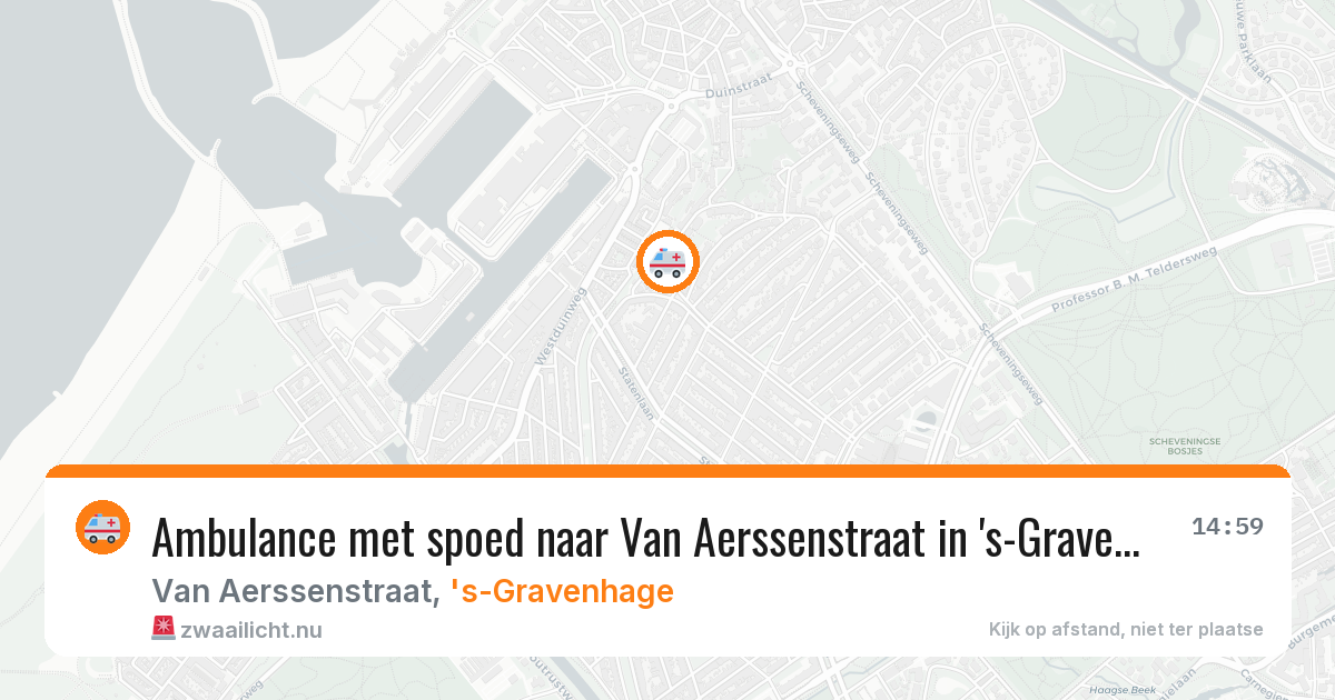 Ambulance met spoed naar Van Aerssenstraat in 's-Gravenhage — 18 jul 2026