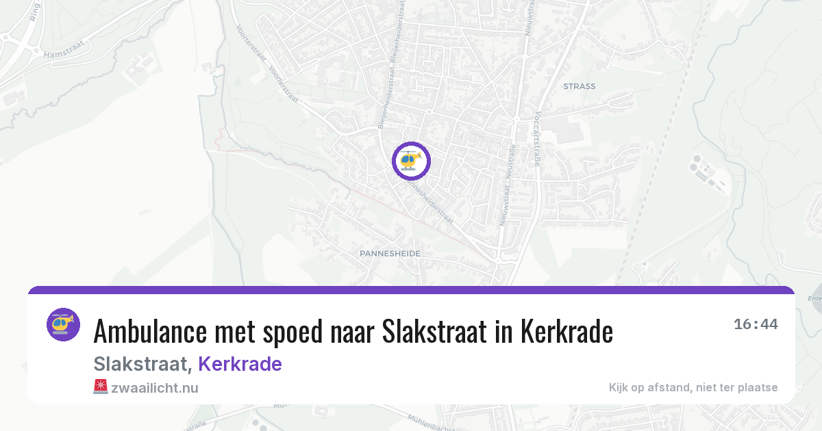 Ambulance met spoed naar Slakstraat in Kerkrade — 25 mei 2026