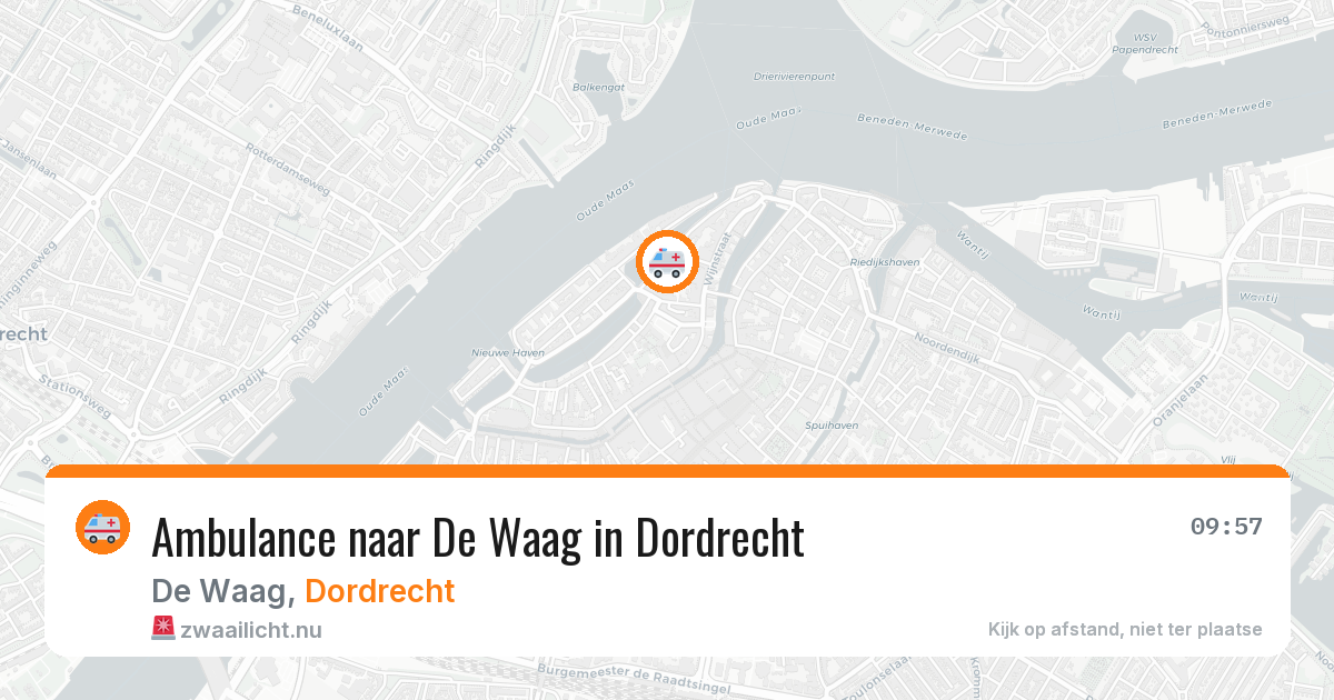 Ambulance naar De Waag in Dordrecht — 26 jul 2026