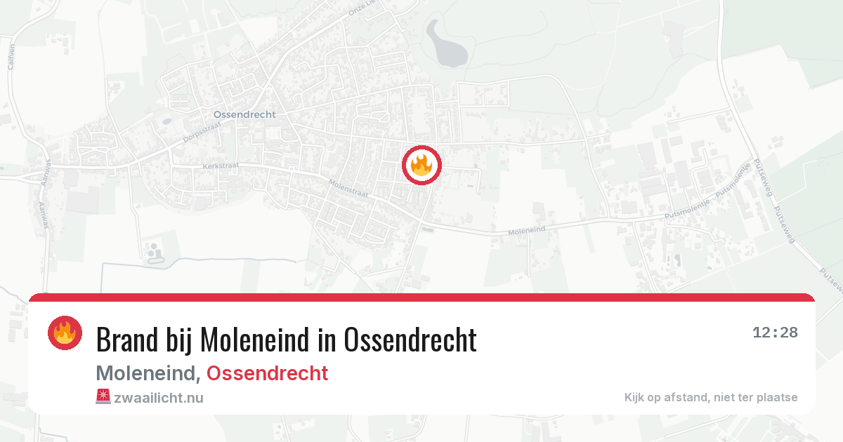 Brand bij Moleneind in Ossendrecht — 27 mei 2026