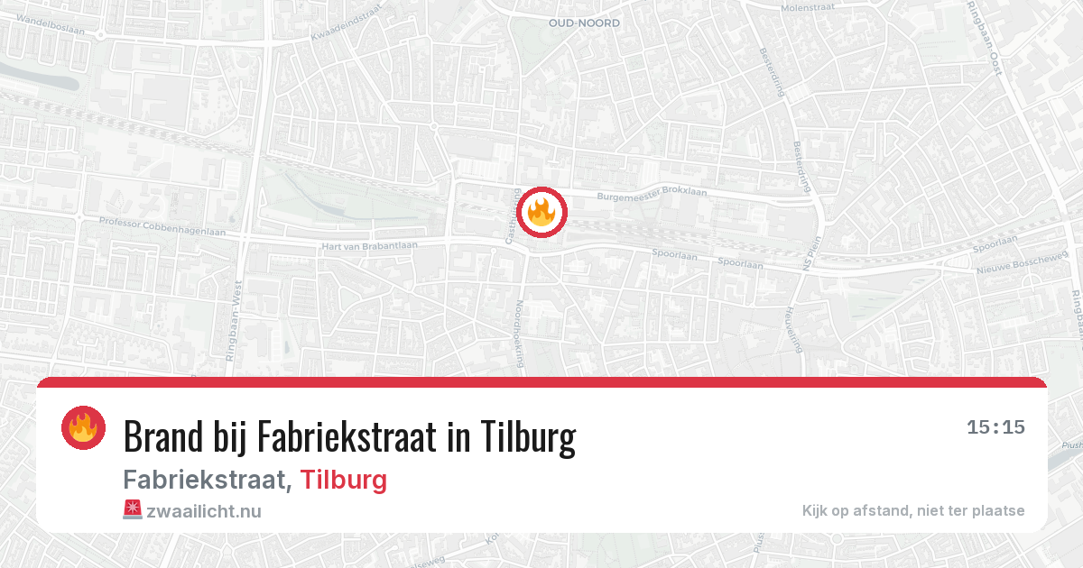 Brand bij Fabriekstraat in Tilburg — 11 mei 2026