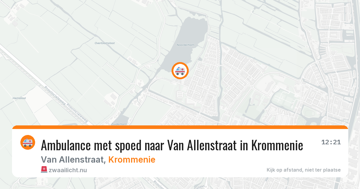 Ambulance met spoed naar Van Allenstraat in Krommenie — 7 apr 2026