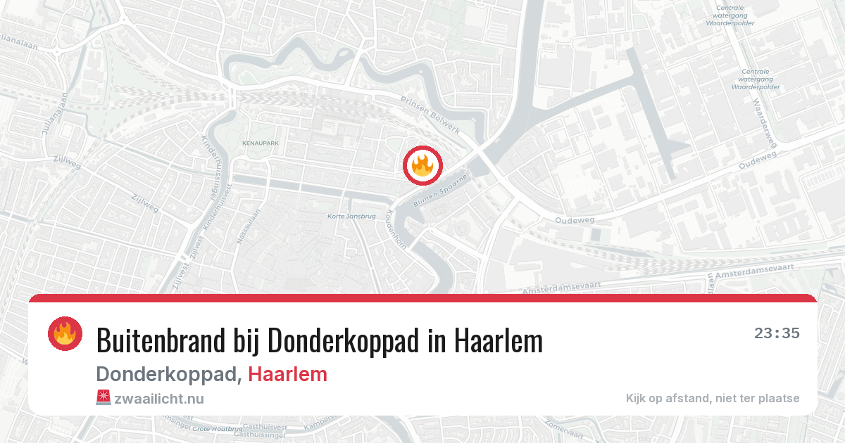 Buitenbrand bij Donderkoppad in Haarlem — 12 jul 2026