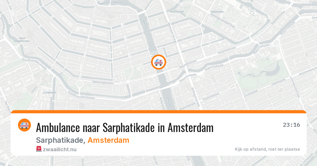 Ambulance naar Sarphatikade in Amsterdam — 19 jul 2026