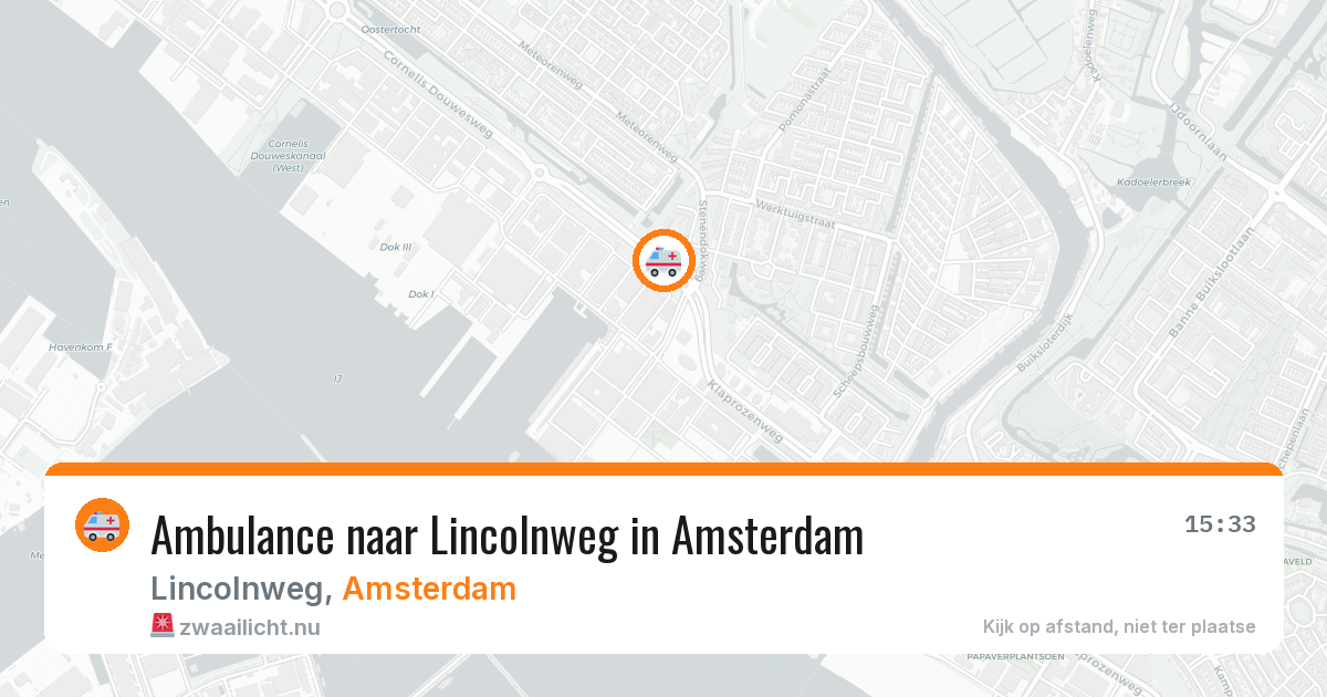 Ambulance naar Lincolnweg in Amsterdam — 17 jul 2026
