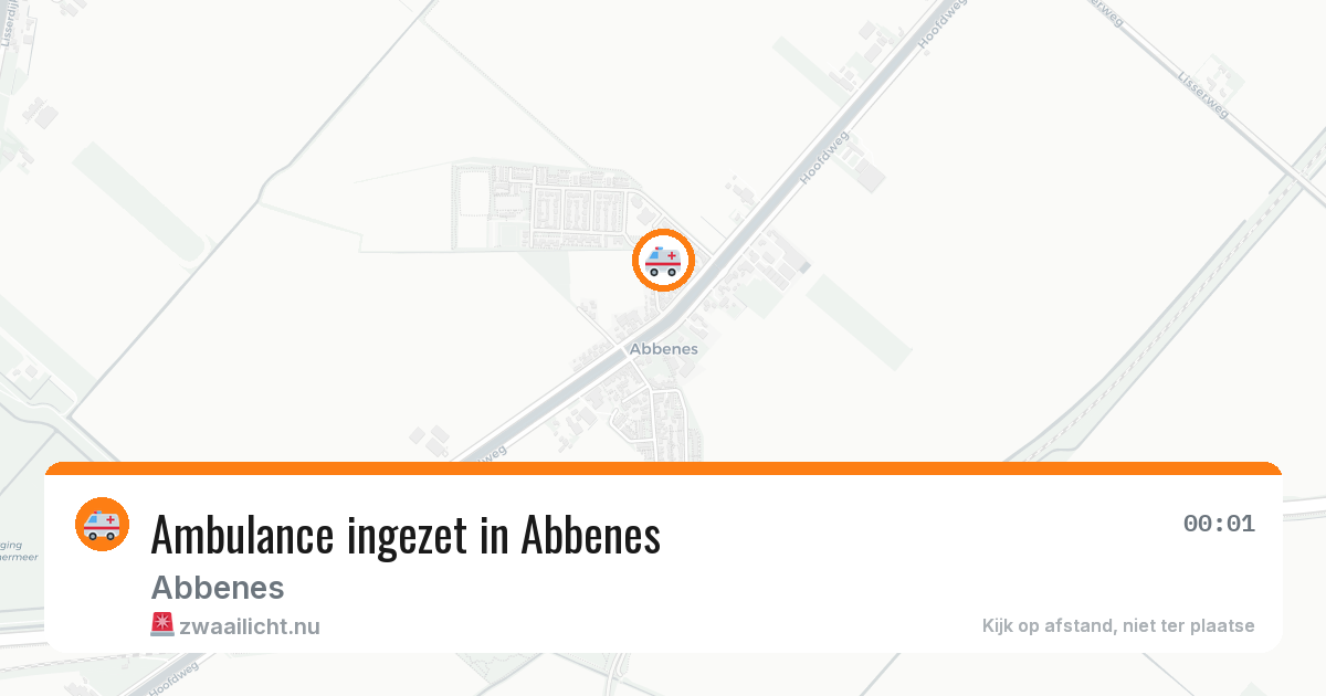 Ambulance ingezet in Abbenes — 19 apr 2026
