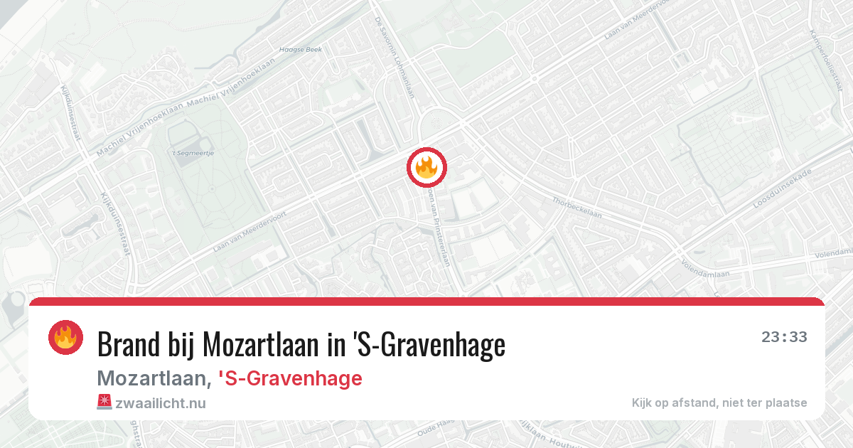 Brand bij Mozartlaan in 'S-Gravenhage — 6 jun 2026