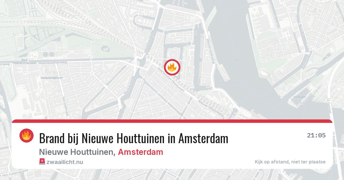 Brand bij Nieuwe Houttuinen in Amsterdam — 23 mrt 2026