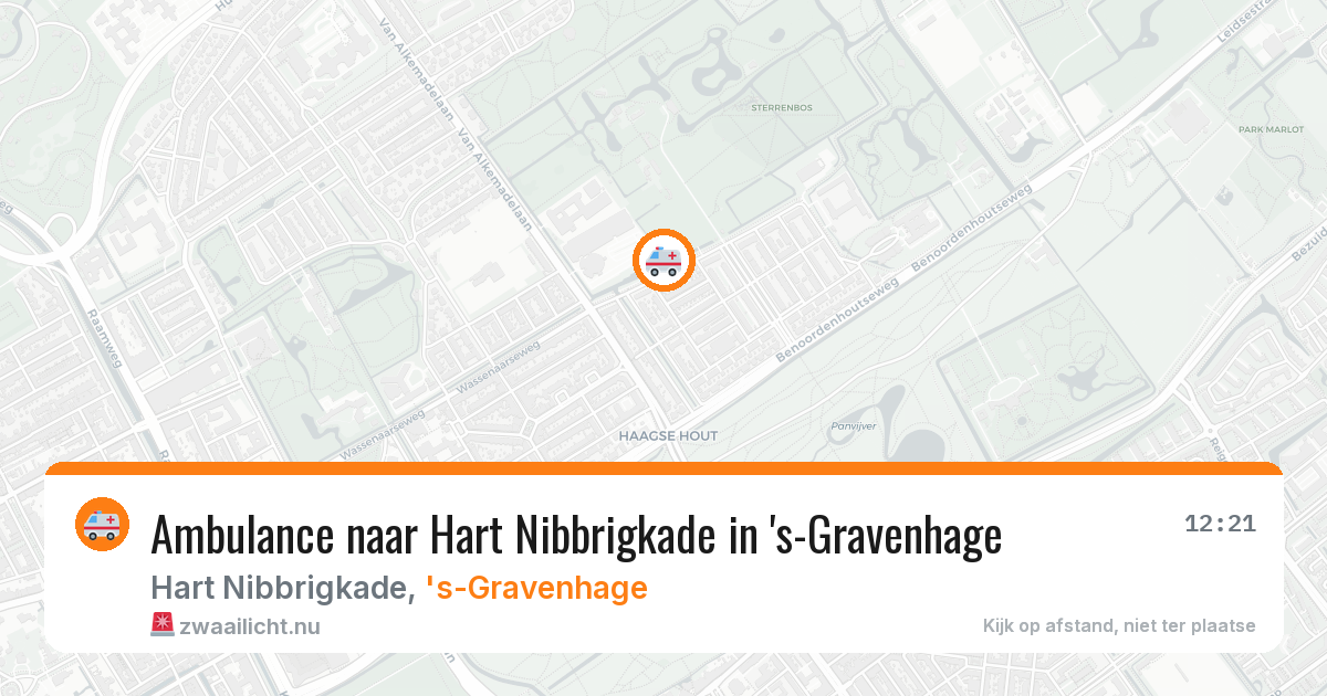 Ambulance naar Hart Nibbrigkade in 's-Gravenhage — 14 jul 2026