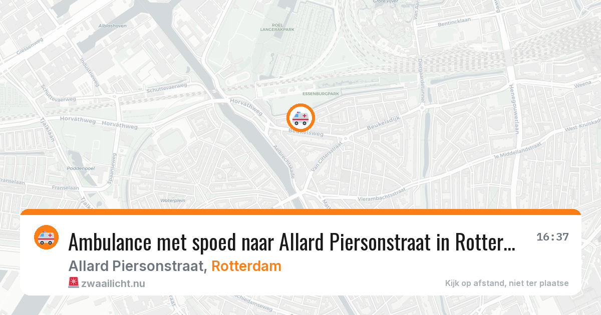 Ambulance met spoed naar Allard Piersonstraat in Rotterdam — 13 mei 2026