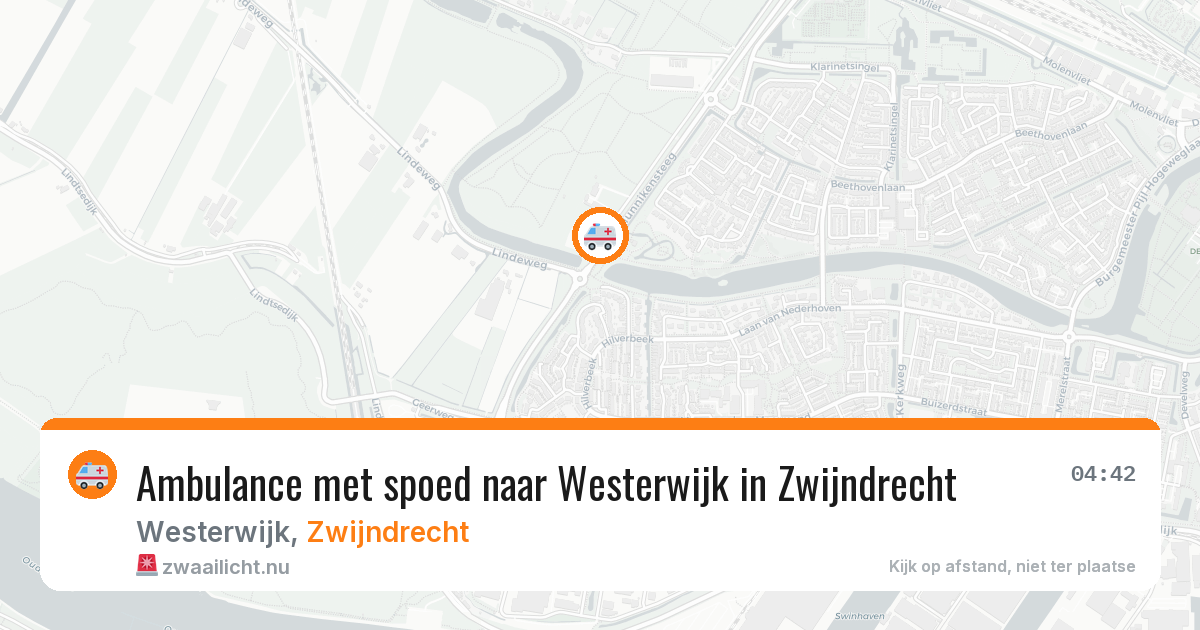 Ambulance met spoed naar Westerwijk in Zwijndrecht — 11 jul 2026