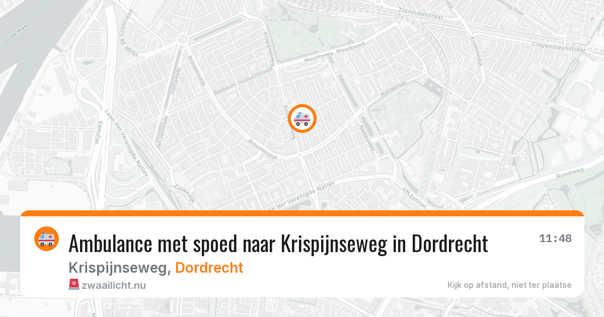 Ambulance met spoed naar Krispijnseweg in Dordrecht — 9 mei 2026
