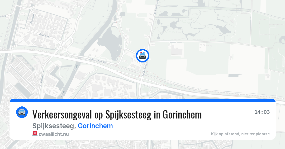 Verkeersongeval op Spijksesteeg in Gorinchem — 26 apr 2026